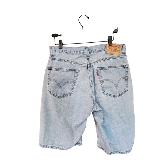 Levis 505 Vintage Light Wash Denim Shorts Mens 32 Distressed - Picture 2 of 3